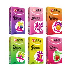 PLEASURE MORE Fruit-Flavored Condom Series (Blueberry / Peach / Orange / Grape / Banana / Strawberry)
